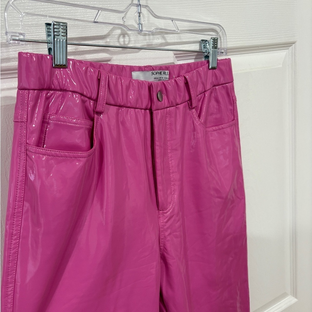 Sophie Rue Pink Y2K Pleather Pants sz M